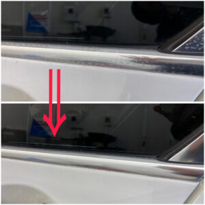 ＢＭＷ／７４０i  ドアモールの白濁除去+コーティング